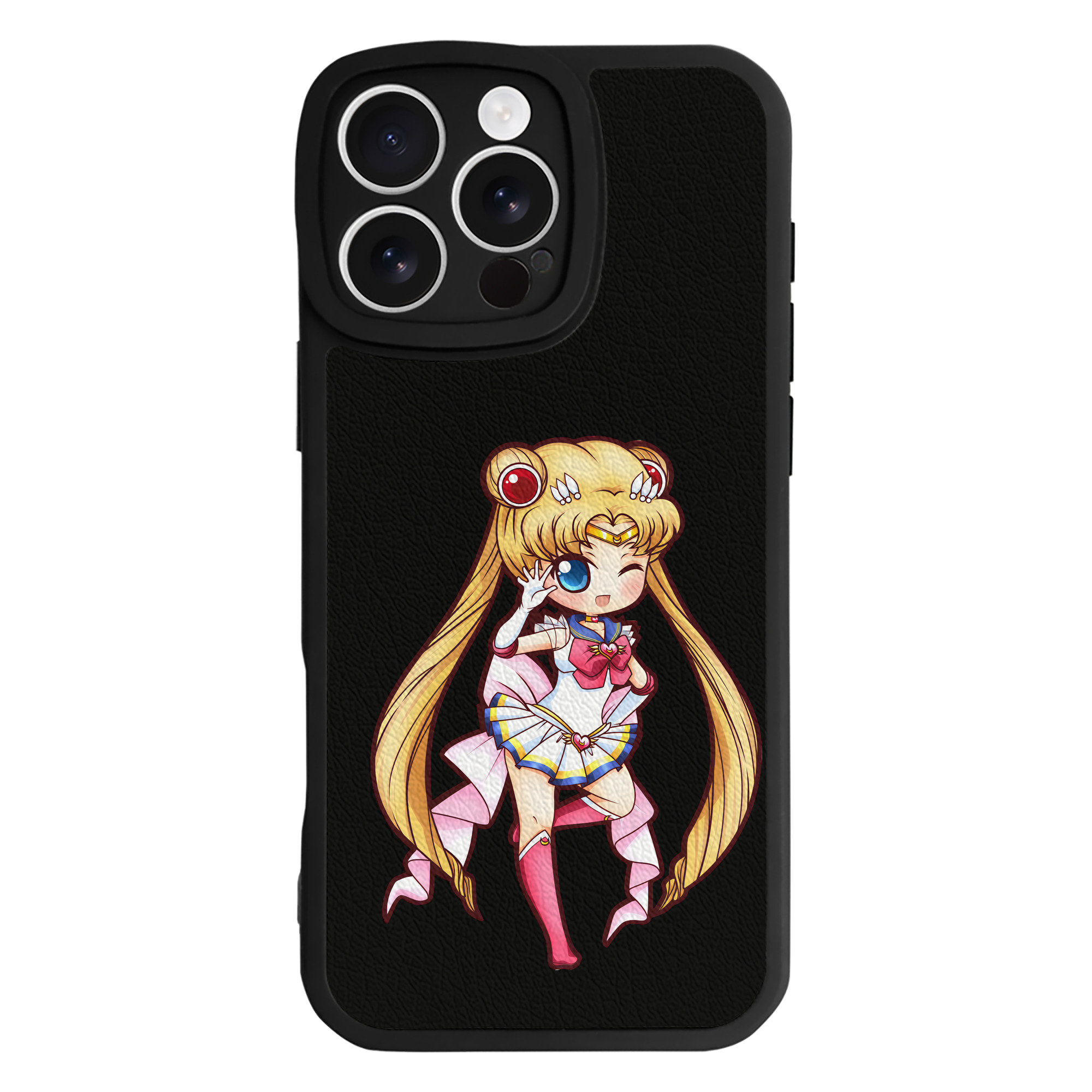 （画像用） 美少女戦士セーラームーン 月野 うさぎ つきの うさぎ Sailor Moon Tsukino Usagi 【iPhone 16シリーズ対応】シリコンスマホケース（レザー調） 材質：シリコン